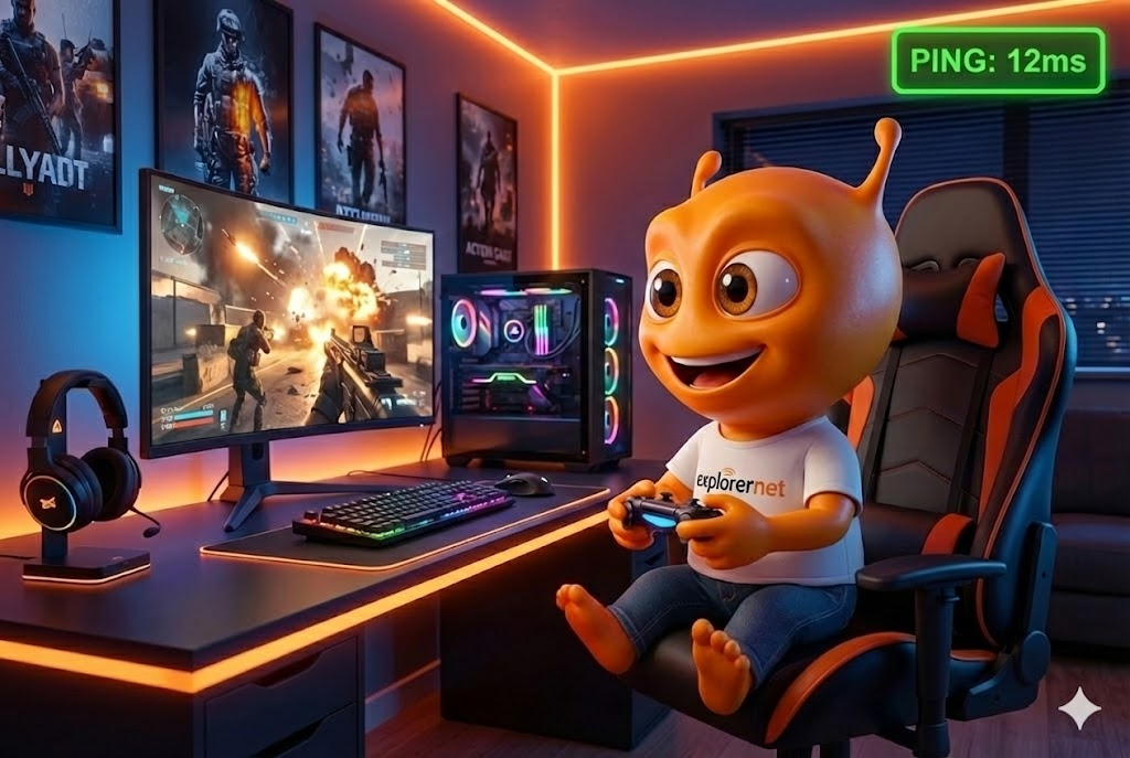 Expertinho jogando videogame com ping de 12ms